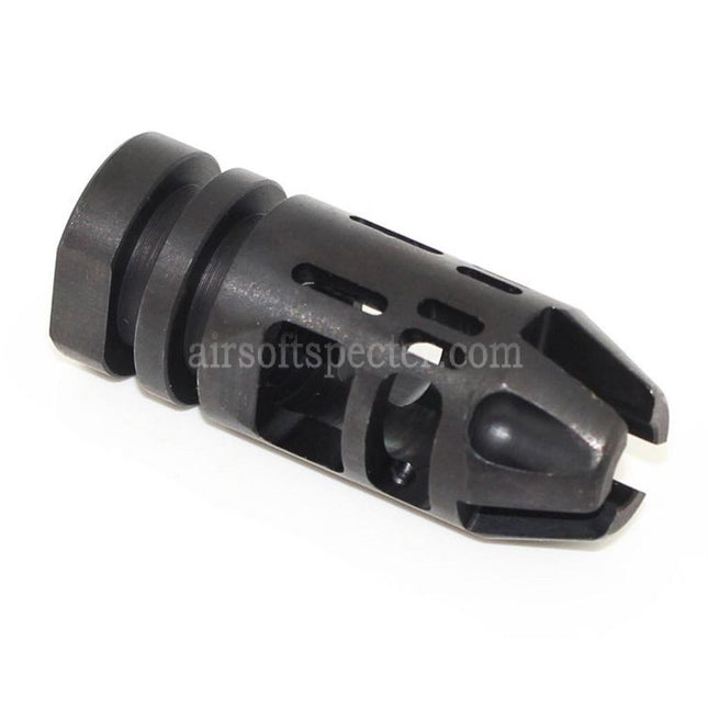5KU EPSILON 556 Type Metal Flash Hider For -14mm CCW Counter-Clockwise Thread Barrel Rifles Airsoft Black
