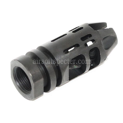 5KU EPSILON 556 Type Metal Flash Hider For -14mm CCW Counter-Clockwise Thread Barrel Rifles Airsoft Black