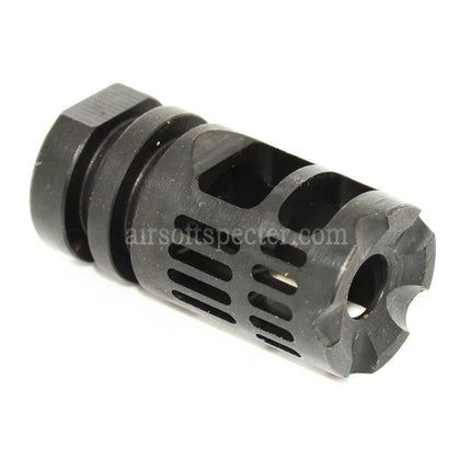 5KU Gamma 556 Type Metal Flash Hider For -14mm CCW Counter-Clockwise Thread Barrel Rifles Airsoft Black