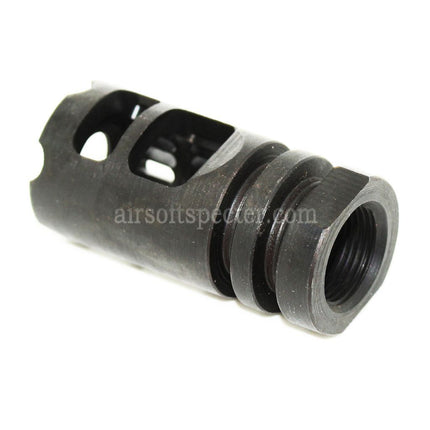 5KU Gamma 556 Type Metal Flash Hider For -14mm CCW Counter-Clockwise Thread Barrel Rifles Airsoft Black
