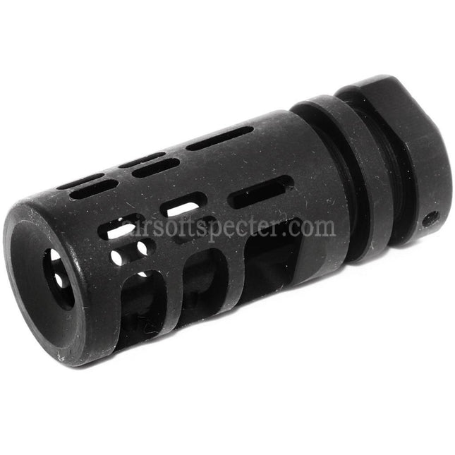 5KU Gamma 762 Type Metal Flash Hider For -14mm CCW Counter-Clockwise Thread Barrel Rifles Airsoft Black