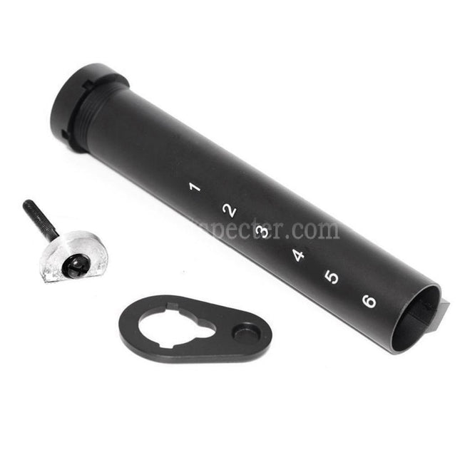 APS 6-Positions Stock Buffer Tube For ASR M4 M16 Series AEG Rifles Airsoft Black