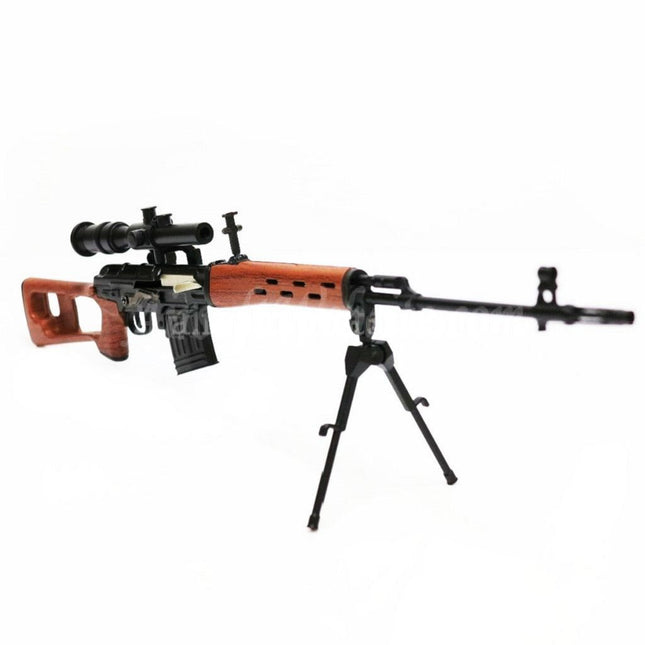 AIRSOFT SPECTER 12 Inches Non-Function Toy Figure Dummy Model Kit 1:6 Dragunov SVD Sniper Rifle Black/Brown