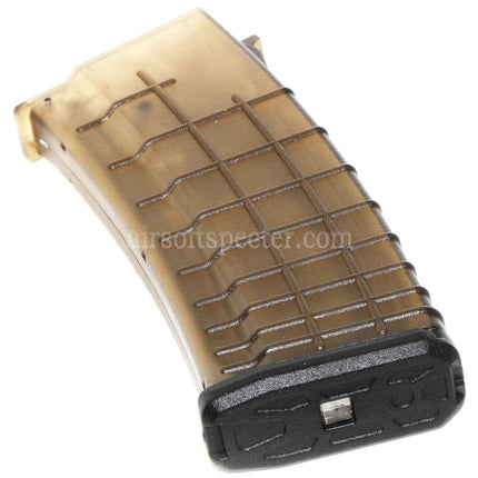 CYMA 170rd Mip-Cap Bulgarian Waffle Magazine For AK Series AEG Rifles Airsoft Translucent Brown