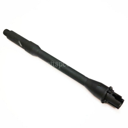 5KU 255mm 10 Aluminium Outer Barrel -14mm CCW Counter-Clockwise Thread For M4 M16 Series AEG Rifles Airsoft Black