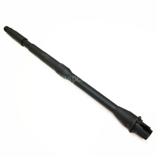 5KU 365mm 14.25 Aluminium Outer Barrel Carbine Length -14mm CCW Counter-Clockwise Thread For M4 M16 Series AEG Rifles Airsoft Black