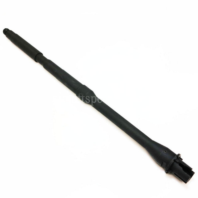 5KU 405mm 16 Aluminium Outer Barrel Carbine Length -14mm CCW Counter-Clockwise Thread For M4 M16 Series AEG Rifles Airsoft Black