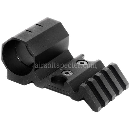 AIRSOFT SPECTER Offset 20mm Rail Mount & 1/25mm Flashlight Mount Black