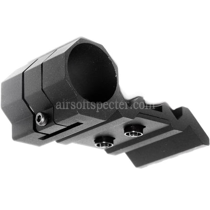 AIRSOFT SPECTER Offset 20mm Rail Mount & 1/25mm Flashlight Mount Black
