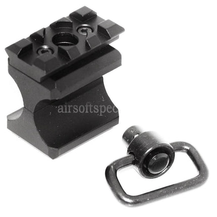 APS Tactical Picatinny Rail with Sling Swivel For CAM870 Shotgun Airsoft Black