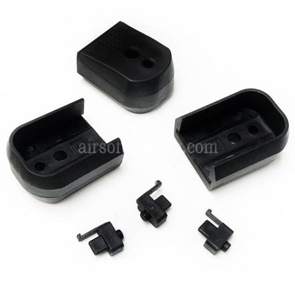 PTS 3pcs Enhanced Pistol Shockplate Magazine Baseplate For KJW EMG Tokyo Marui Hi-Capa GBB Magazine Black