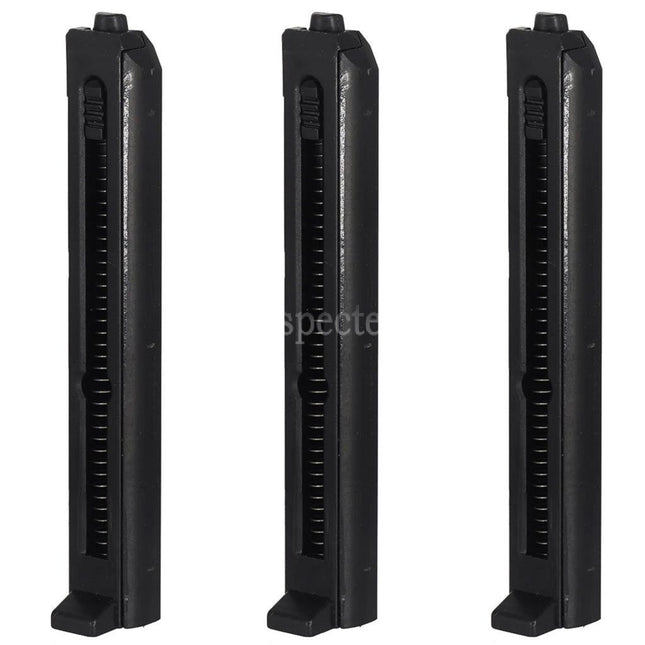 AIRSOFT SPECTER Lot de 3 chargeurs 11 billes pour fusils mitrailleurs CO2 semi-automatiques sans recul Well G295 M11A1 noirs