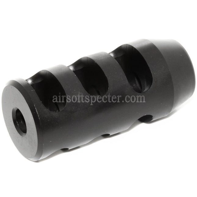 King Arms 68mm M700 Tactical Round Flash Hider For -14mm CCW Counter-Clockwise Thread Barrel Rifles Airsoft Black
