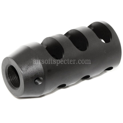 King Arms 68mm M700 Tactical Round Flash Hider For -14mm CCW Counter-Clockwise Thread Barrel Rifles Airsoft Black