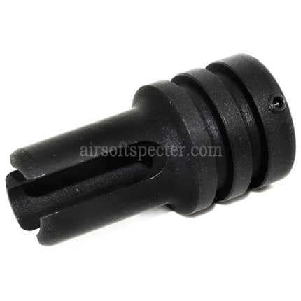AIRSOFT SPECTER 44mm AR15 601 Style Flash Hider For -14mm CCW Counter-Clockwise Thread Barrel Rifles Black