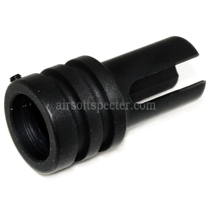 AIRSOFT SPECTER 44mm AR15 601 Style Flash Hider For -14mm CCW Counter-Clockwise Thread Barrel Rifles Black