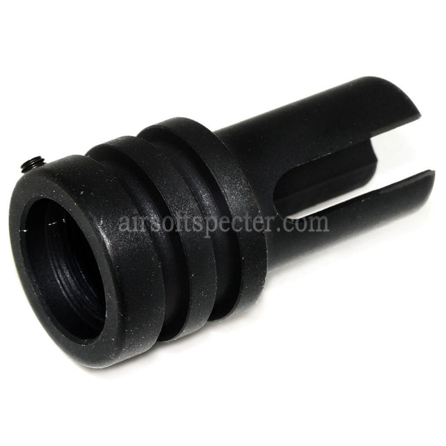 AIRSOFT SPECTER 44mm AR15 601 Style Flash Hider For -14mm CCW Counter-Clockwise Thread Barrel Rifles Black
