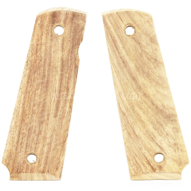 AIRSOFT SPECTER Real Wood Grip Cover For BELL ARMY AW WE KJ Tokyo Marui M1911 M.E.U SERIES 70 M45A1 WARRIOR GBB Pistols Light Brown
