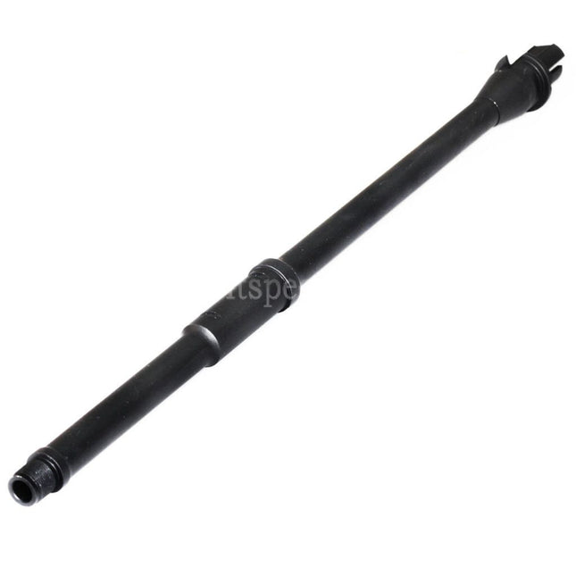 5KU 420mm 16 Aluminium Mid Length Outer Barrel -14mm CCW Counter-Clockwise Thread For M4 M16 Series AEG Rifles Airsoft Black