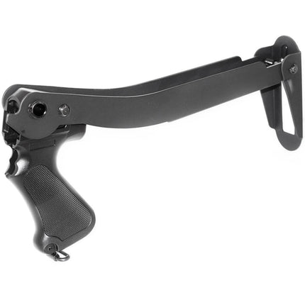 CYMA Metal Folding Stock with Plastic Grip For CYMA M870 Series Shotgun Airsoft Black