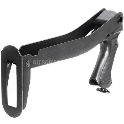 CYMA Metal Folding Stock with Plastic Grip For CYMA M870 Series Shotgun Airsoft Black