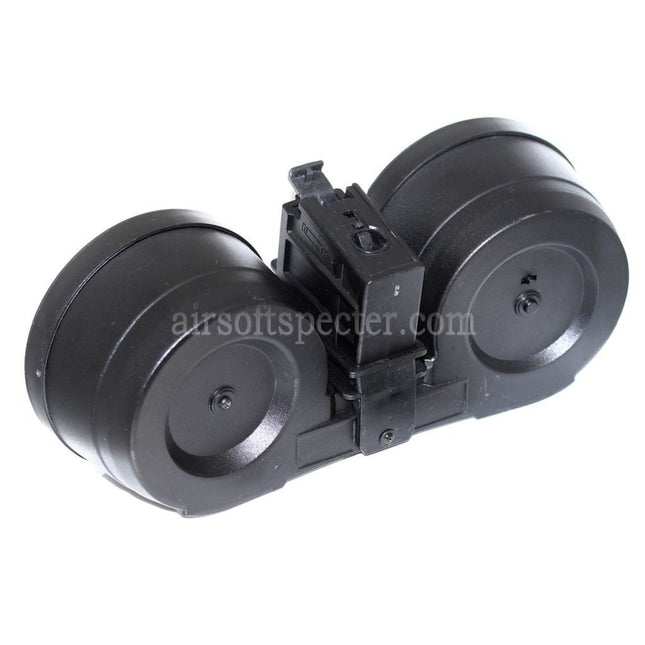 BATTLEAXE 2500rd Drum Magazine Electric C-Mag For G36 Series AEG Rifles Airsoft Black