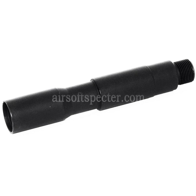 Rallonge de canon externe AIRSOFT SPECTER 4/4,5 100 mm/115 mm en aluminium CQB – Filetage anti-horaire CCW 14 mm pour fusils AEG GBB, noir