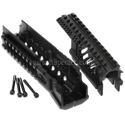 CYMA X47 Aluminum Upper Lower RIS RAS Handguard Rail System For AK Series AEG Rifles Airsoft Black