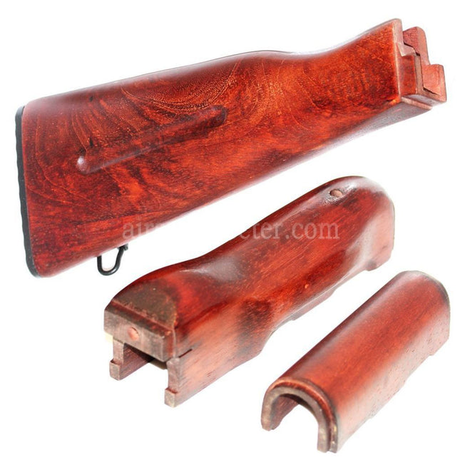 APS Handguard & Stock Wood Kit For APS Matrix D-Boys CYMA Golden Eagle JG Tokyo Marui AK74 Series AEG Rifles Airsoft