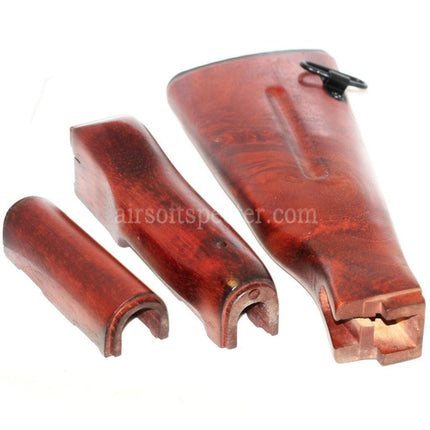 APS Handguard & Stock Wood Kit For APS Matrix D-Boys CYMA Golden Eagle JG Tokyo Marui AK74 Series AEG Rifles Airsoft
