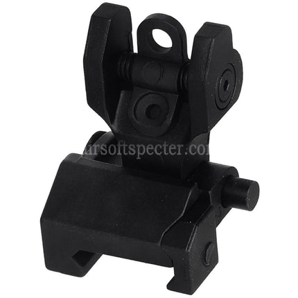 AIRSOFT SPECTER Viseur arrière de combat en métal pour fusils à rail Picatinny 20 mm