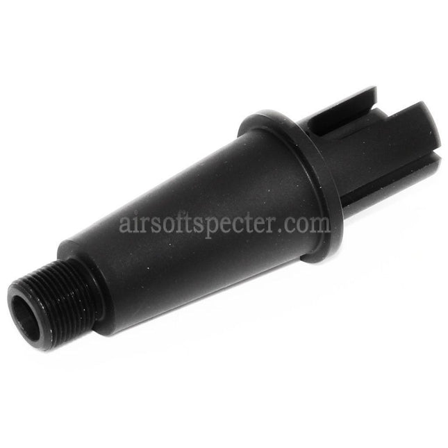 AIRSOFT SPECTER 2.75/3.35 71mm/85mm Rallonge de Canon Externe Courte en Aluminium – Filetage Anti-Horaire CCW de -14mm pour Répliques AEG