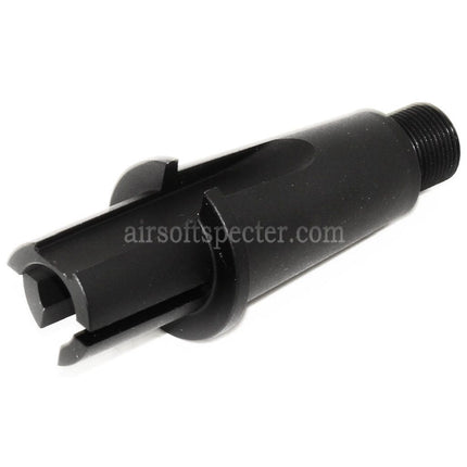 AIRSOFT SPECTER 2.75/3.35 71mm/85mm Rallonge de Canon Externe Courte en Aluminium – Filetage Anti-Horaire CCW de -14mm pour Répliques AEG