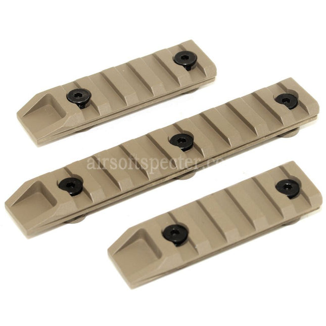 AIRSOFT SPECTER 3pcs 67mm/67mm/102mm UXR4 Keymod Rail Set Tan