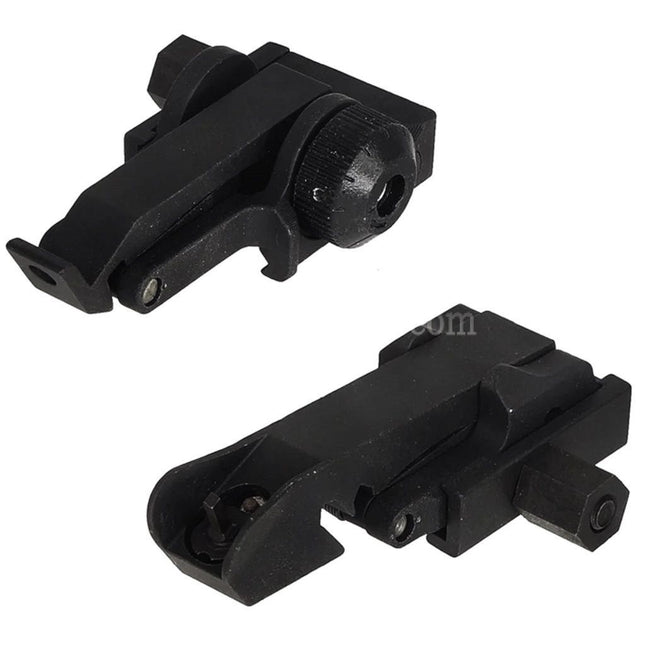 AIRSOFT SPECTER Metal Mangone Flip Up Front Rear Sight For 20mm Picatinny Rail Rifles