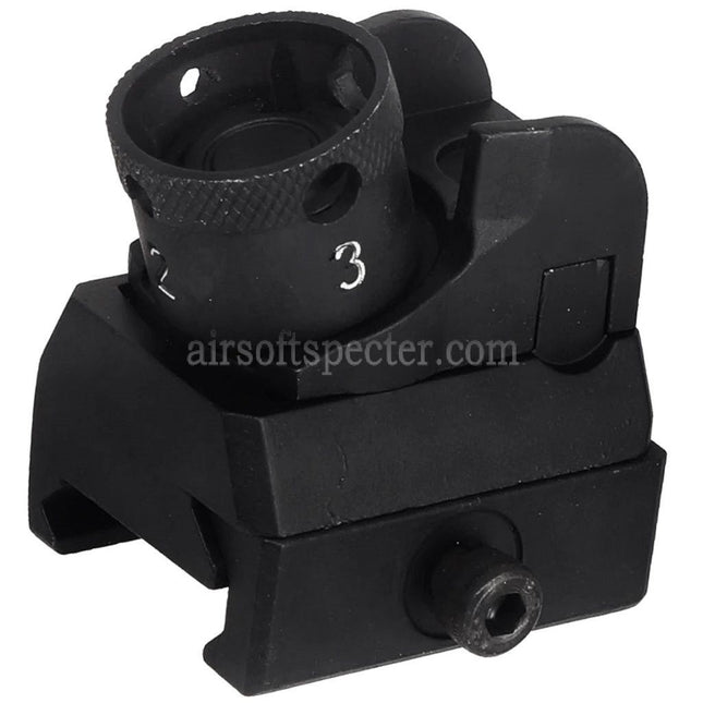 AIRSOFT SPECTER Metal HK416 Combat Rear Sight For 20mm Picatinny Rail Rifles