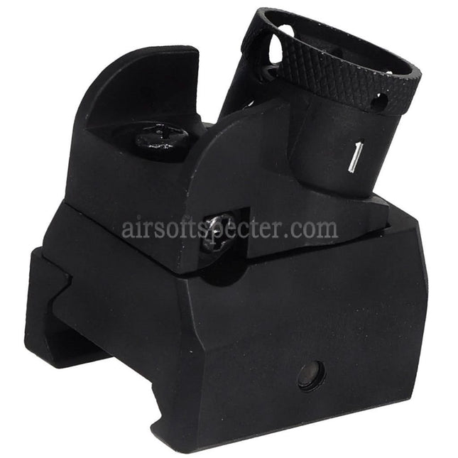 AIRSOFT SPECTER Metal HK416 Combat Rear Sight For 20mm Picatinny Rail Rifles