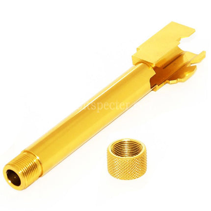 5KU CNC Aluminum Outer Barrel Type 1 with -14mm CCW Counter-Clockwise Thread Cover For Tokyo Marui G17 GBB Pistols Airsoft