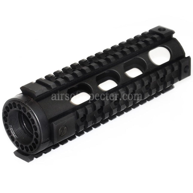 5KU 183mm Fighting Cat Carbine Length Free Float Handguard 4-Side Rail System for M4 M16 Series AEG GBB Rifles Airsoft Black
