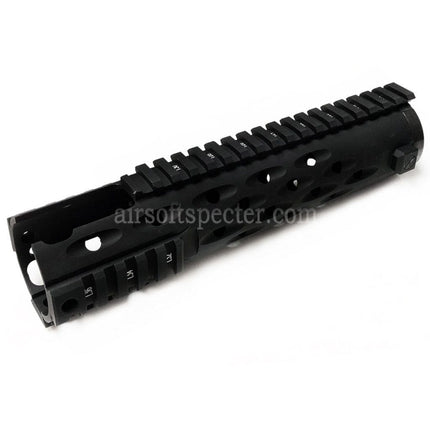 5KU 236mm TJ Competition Series Handguard Rail System (Carbine CUTOUT) For Tokyo Marui M4 M16 AEG Rifles Airsoft Black