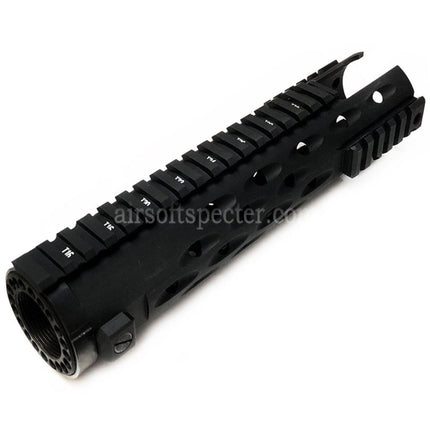 5KU 236mm TJ Competition Series Handguard Rail System (Carbine CUTOUT) For Tokyo Marui M4 M16 AEG Rifles Airsoft Black