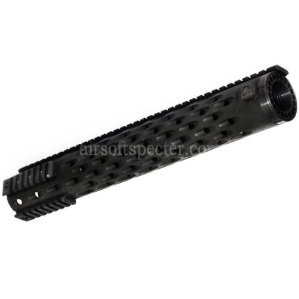 5KU 380mm TJ Competition Style Free Float Handguard 4-Side Rail System for M4 M16 Series AEG GBB Rifles Airsoft Black
