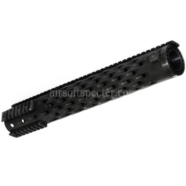 5KU 380mm TJ Competition Style Free Float Handguard 4-Side Rail System for M4 M16 Series AEG GBB Rifles Airsoft Black