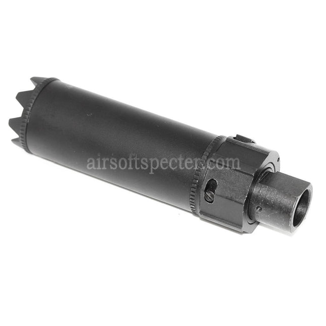 5KU Socom Mini Monster QD Suppressor Silencer with Flash Hider For -14mm CCW Counter-Clockwise Thread Barrel Rifles Airsoft Black