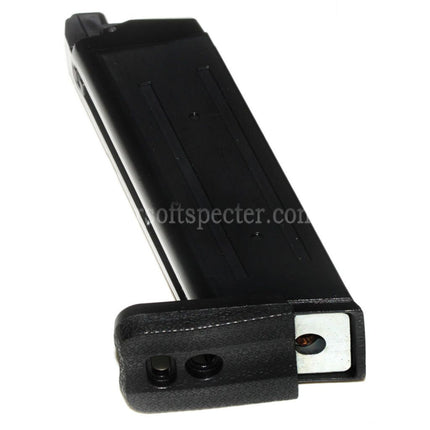 Chargeur de gaz Turbo APS 23e pour pistolets Airsoft GBB G17 G18C G34 G35 série G Noir