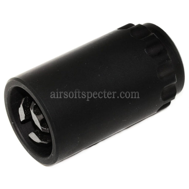 5KU 7.62 Taper Mount Flash Comp and Blast Shield Flash Hider For -14mm CCW Counter-Clockwise Thread Barrel Rifles Airsoft Black