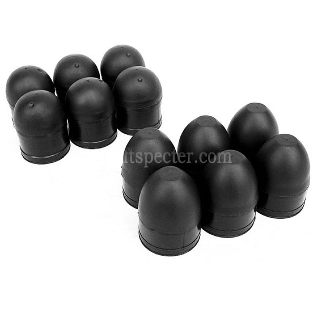 5KU 12pcs Replacement Rubber Bullet Greande Head For 40mm Cartridge Shell Black