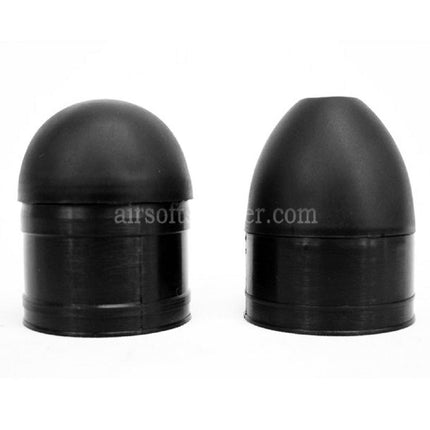 5KU 12pcs Replacement Rubber Bullet Greande Head For 40mm Cartridge Shell Black