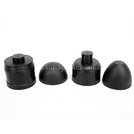 5KU 12pcs Replacement Rubber Bullet Greande Head For 40mm Cartridge Shell Black