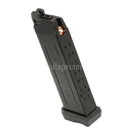 APS 23rd Dual Power Co2 Magazine For G17 G18C ACP601 ACP606 A-CAP Z1-CAP Black Hornet Dragonfly Scorpion SHARK Spyder X1-CAP / Tokyo Marui / WE / Armorer Works GBB Pistols Airsoft Black